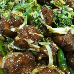 A picture of Veg Manchurian.