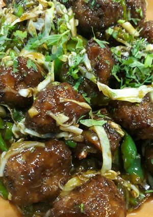 A picture of Veg Manchurian.