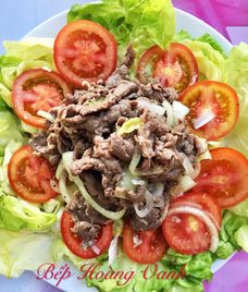 salad trộn thịt bò