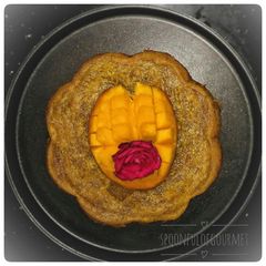 A picture of Eggless Mango Cake.