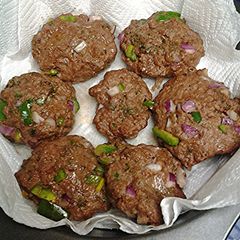 MediterraneanInspired patties A picture of MediterraneanInspired patties.
