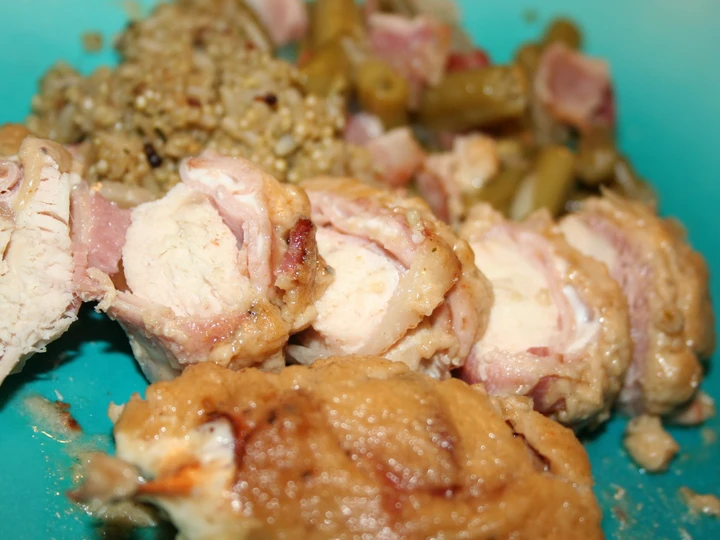 Easy Way Make Recipe Super Easy Bacon-wrapped Chicken Cordon Bleu that is Can Pamper Your Tongue, Tasty}