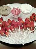 Fresh Strawberry Pops with Vanilla and Chocolate Whipped Cream