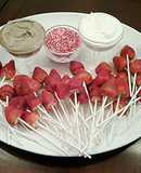 Fresh Strawberry Pops with Vanilla and Chocolate Whipped Cream