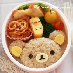 A picture of Simple Character Bento Rilakkuma Rice Ball.