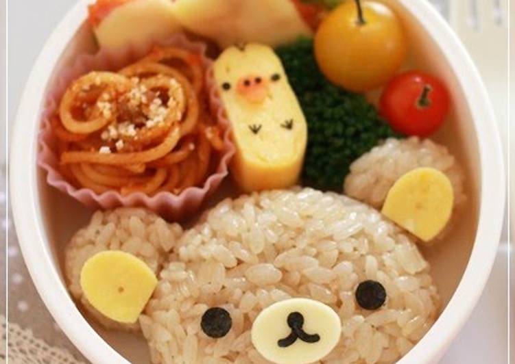 Recipe of Super Quick Homemade Simple Character Bento Rilakkuma Rice Ball