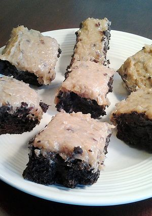 A picture of German Chocolate Brownies.