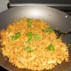 A picture of Shark fish scramble / sura puttu.
