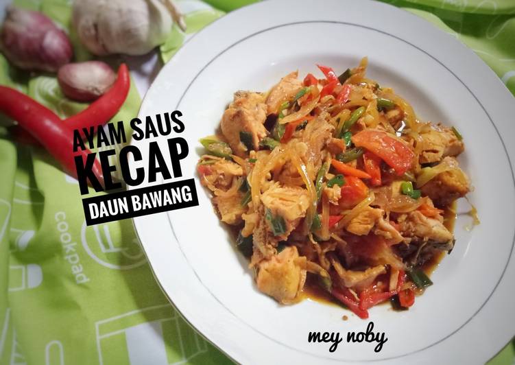 Ayam saus kecap daun bawang