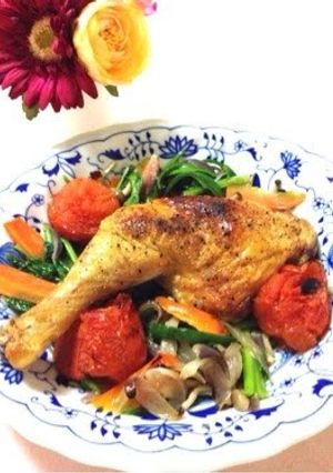 A picture of Simple Roast Chicken For Christmas Dinner.