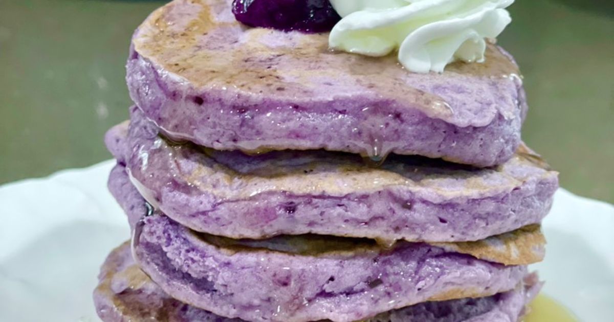Resep Ube Pancakes Enak, Praktis, dan Mudah Dibuat - foto hasil masakan Resep Ube Pancakes Enak, Praktis, dan Mudah Dibuat - foto hasil masakan
