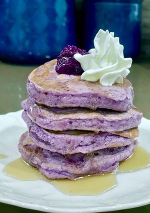 A picture of Ube Pancakes.