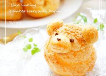 Popular Cuisine Crispy Bear Cream Puffs Delicious and Healthy