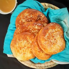 A picture of Sheermal(Kashmiri sweet bread).