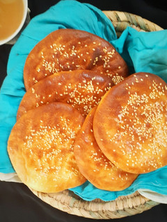 A picture of Sheermal(Kashmiri sweet bread).
