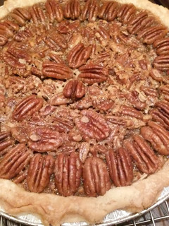 A picture of Bourbon Pecan Pie.