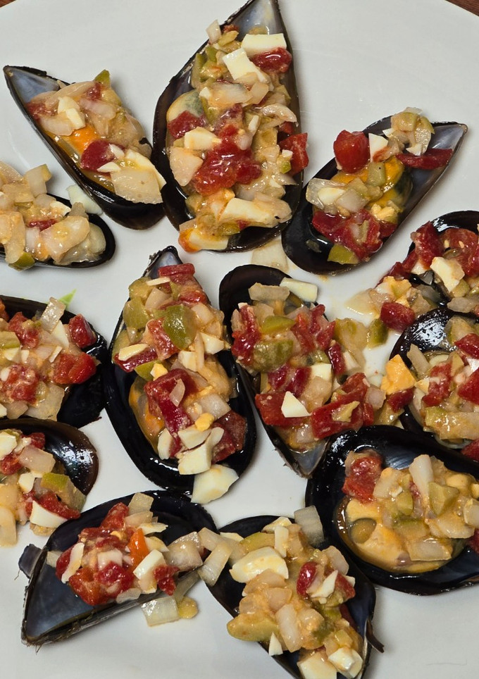 Una foto de Mejillones a la vinagreta