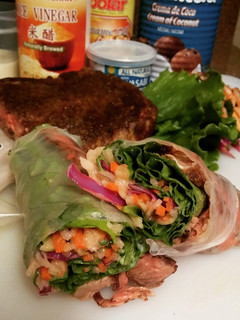 A picture of Ribeye spring roll.
