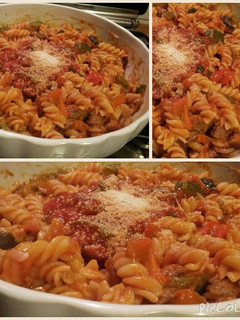 A picture of AMIEs Pasta with Vegetables.