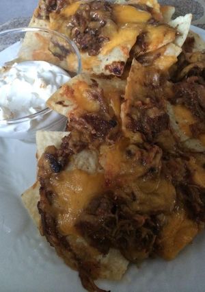 A picture of Pulled Pork Nachos.