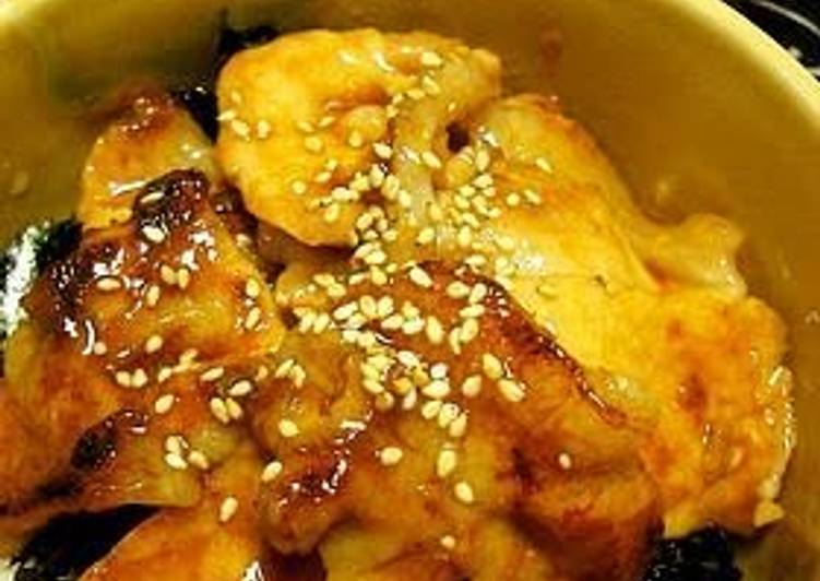 Recipe of Favorite Slightly Sweetened Glazed Pork Rice Bowl