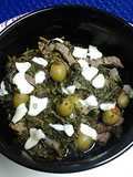 Garlicky Spinach and beef