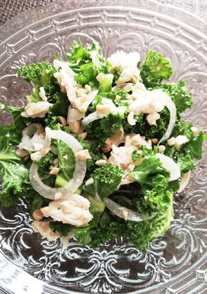 A picture of Peanut Kale Salad - Royal Host Style.