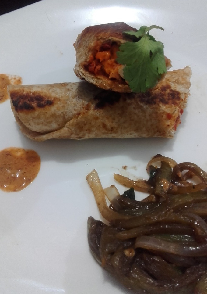 Una foto de Wraps fritos de pechuga de pollo