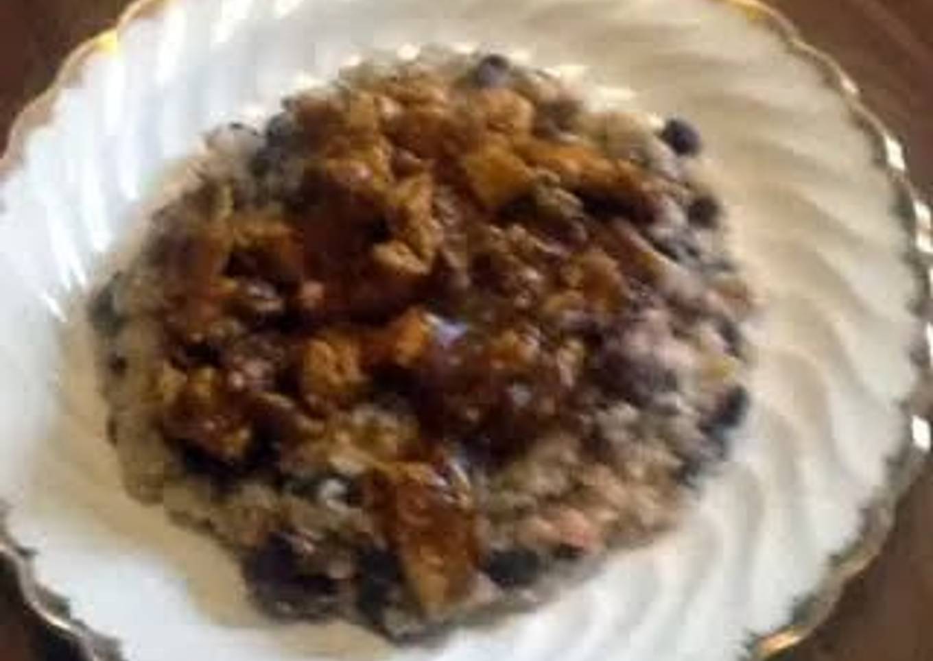 Tomatillo Chicken over Rice and Beans