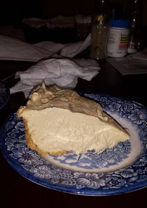 A picture of Peanut Butter Cheese Pie.