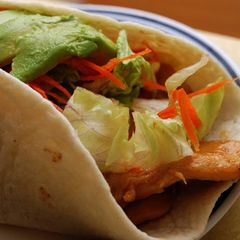 A picture of Mango Glazed Chicken Tacos.