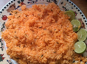A picture of Mexican Rice.