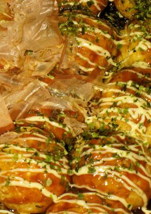 A picture of Crisp and Creamy Osaka-style Seafood Takoyaki.