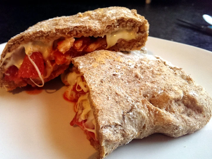 Recipe Sophie&amp;#39;s wholemeal tomato dough meat feast pizza pocket the Delicious Really delicious