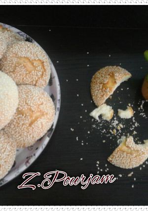 عکسی از دستور کلوچه کنجدی نرم