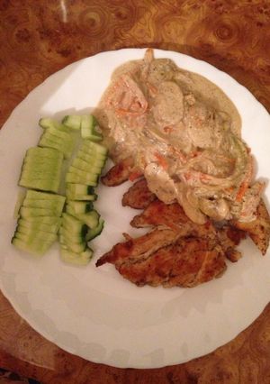 A picture of Chicken And Mushroom Sauce.
