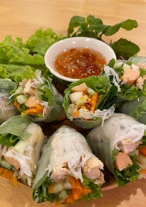 A picture of Fresh Spring Rolls for Health.