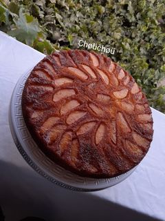 صورة لوصفة كيكة التفاح والكراميل 🍎