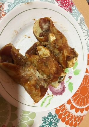 Una foto de Canelones de carne súper rápidos! Es la primera vez que hago así! 🙃