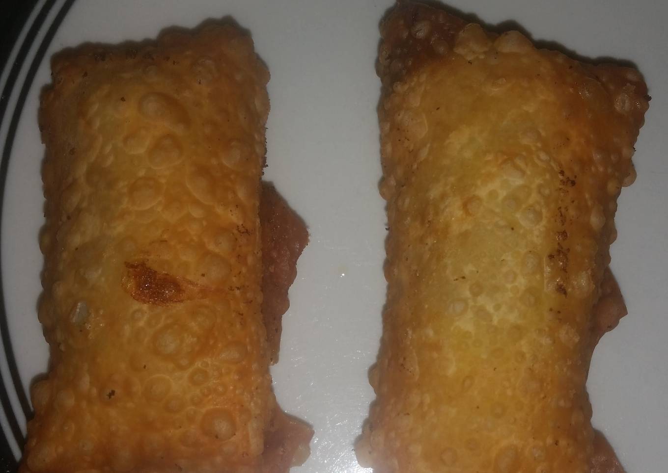 Brat/hot dog cheesy egg rolls