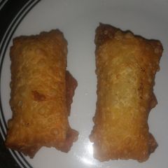 A picture of Brat/hot dog cheesy egg rolls.