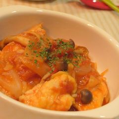 A picture of Chicken with Tomato Cream Sauce.