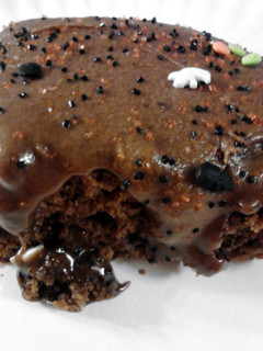 A picture of Rootbeer Brownie Cake W/chocolate rootbeer frosting.
