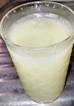 A picture of Pineapple and coconut juice.