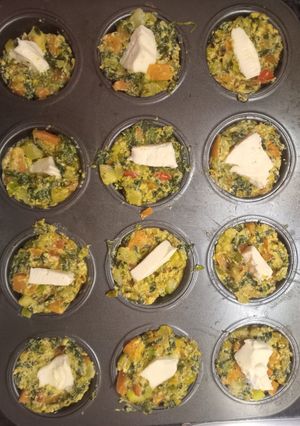 Una foto de Muffins o budín de verdura sin harina ;p