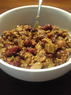 A picture of Chastain's 3 Bean Chili.