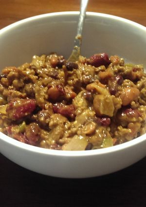 A picture of Chastain's 3 Bean Chili.