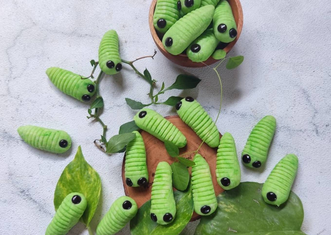 Kue Ulat Daun Tiga Bahan Mudah Murah Gampang