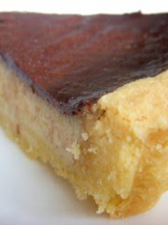 A picture of Creamy Cocoa Meringue Banana Tart.