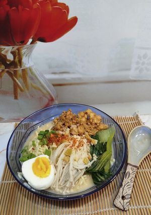 Foto resep Mie Ramen Kuah Susu